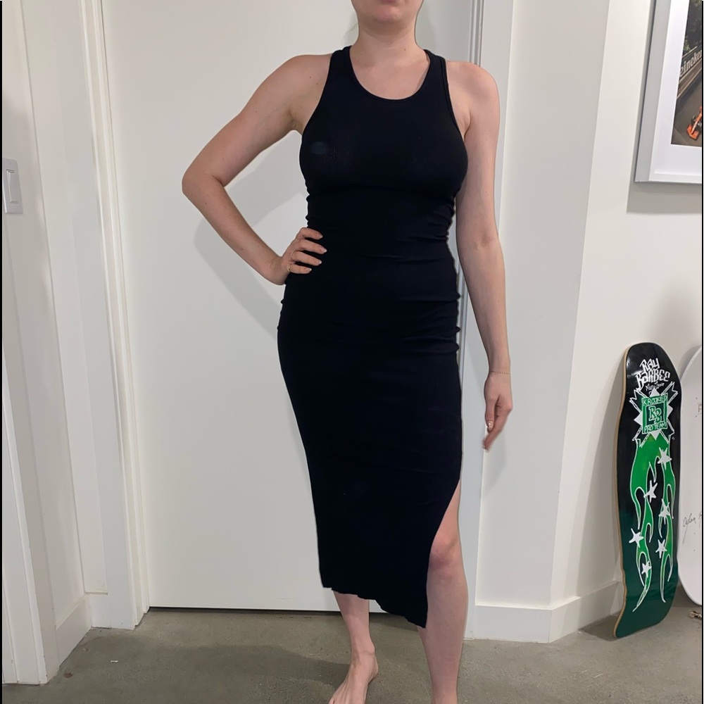 Black cotton tank dress